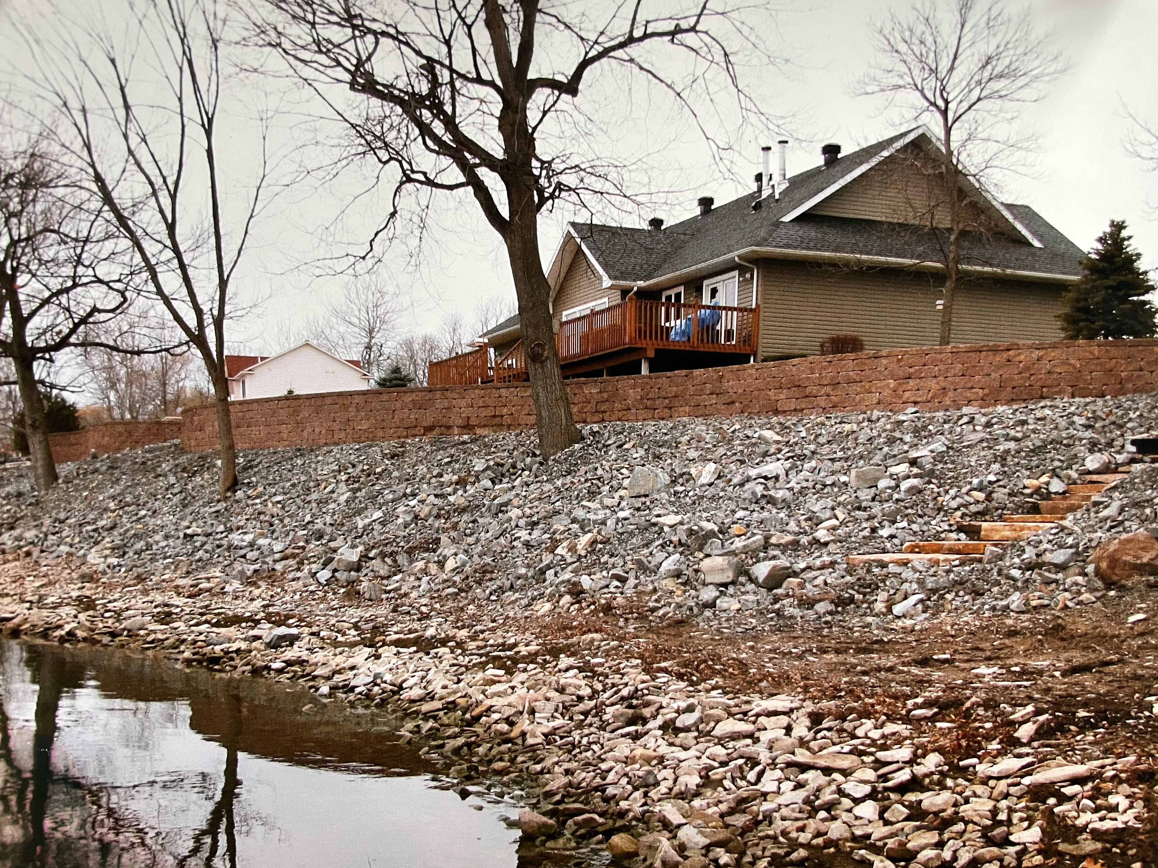 Shoreline Retaining Wall